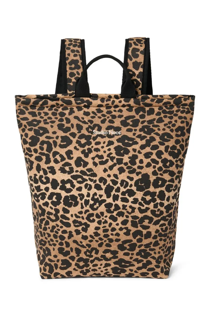 STUDIO NOOS - Puffy Adult BACKPACK - batoh  Brown Leopard