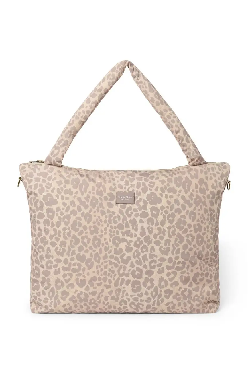 STUDIO NOOS - Puffy DIAPER BAG - prebaľovacia taška Cream Leopard