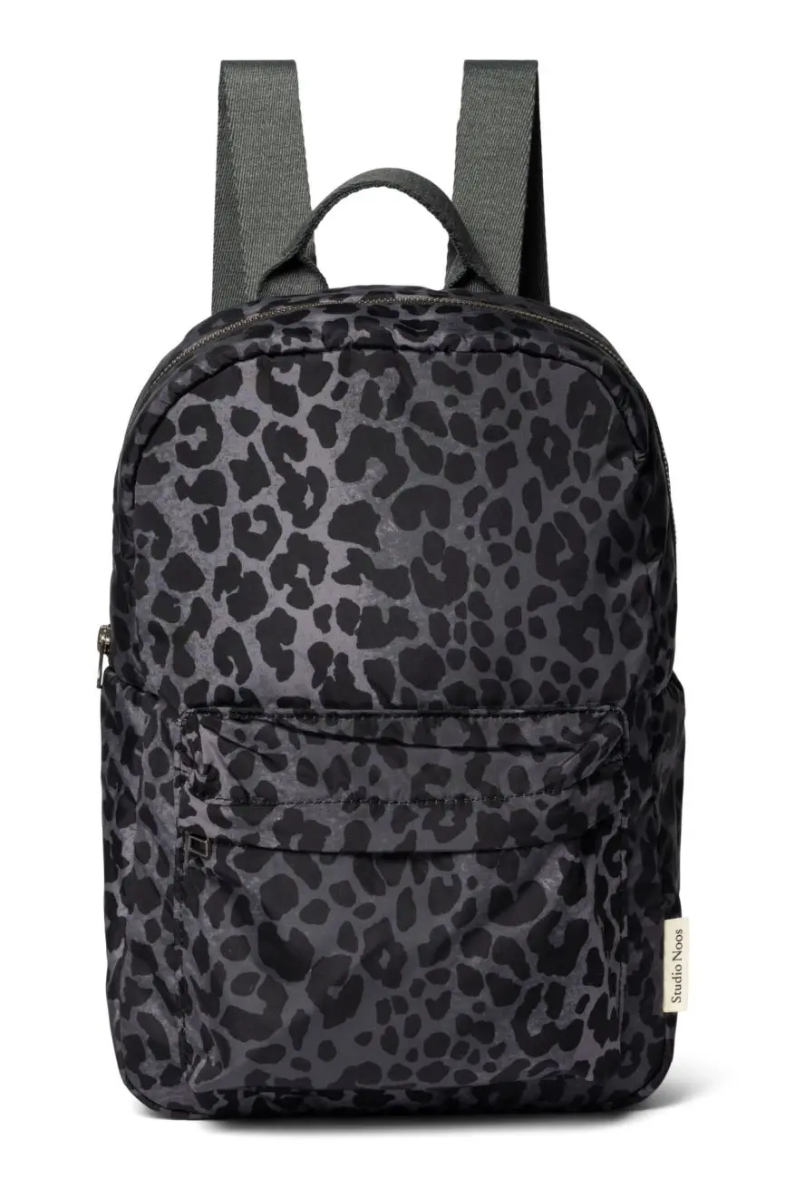 STUDIO NOOS - Puffy Midi BACKPACK - batôžtek s predným vreckom Leopard