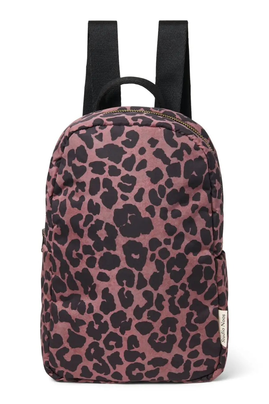 STUDIO NOOS - Puffy Mini BACKPACK - batôžtek Red Leopard