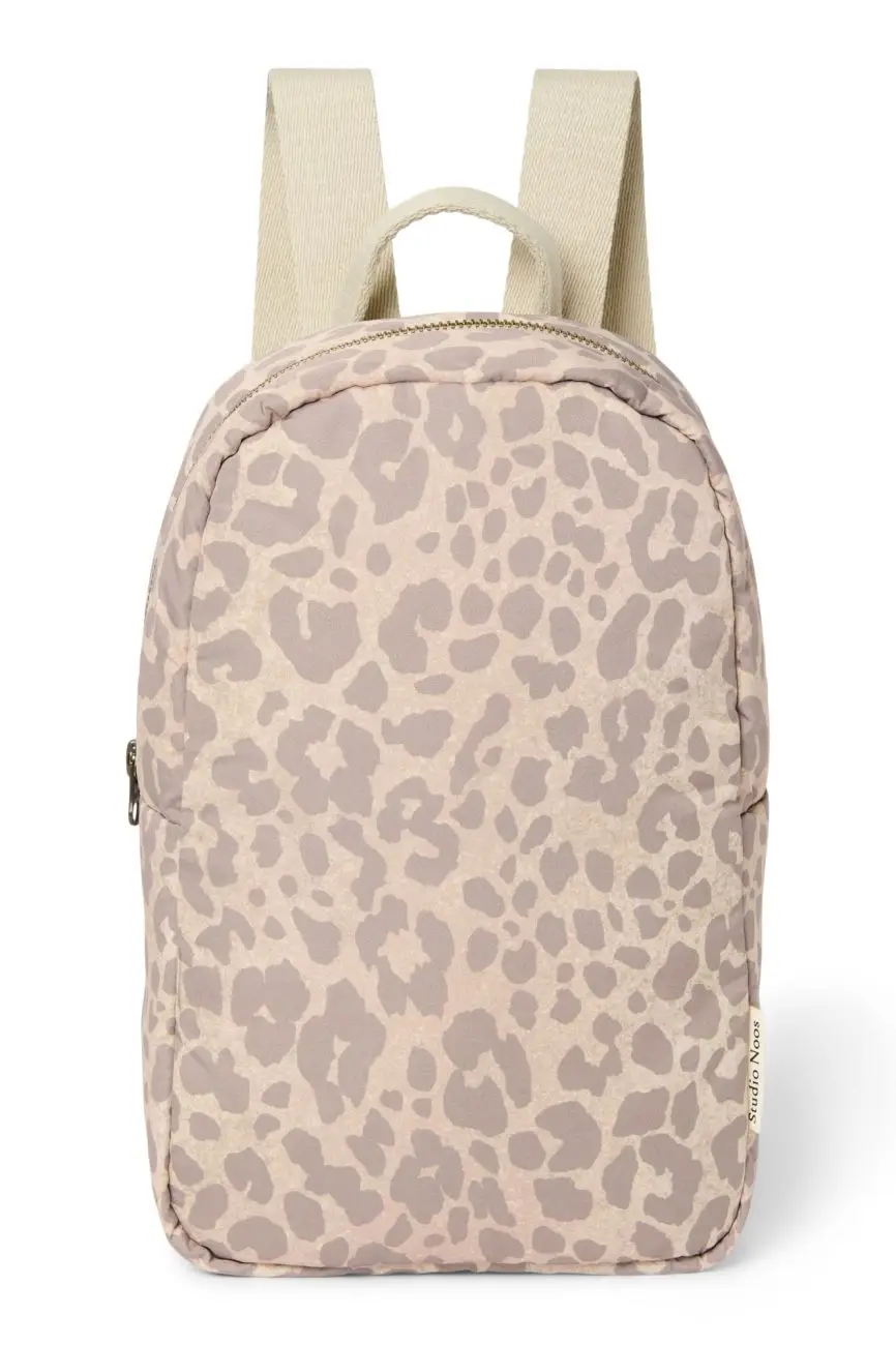STUDIO NOOS - Puffy Mini BACKPACK Cream Leopard