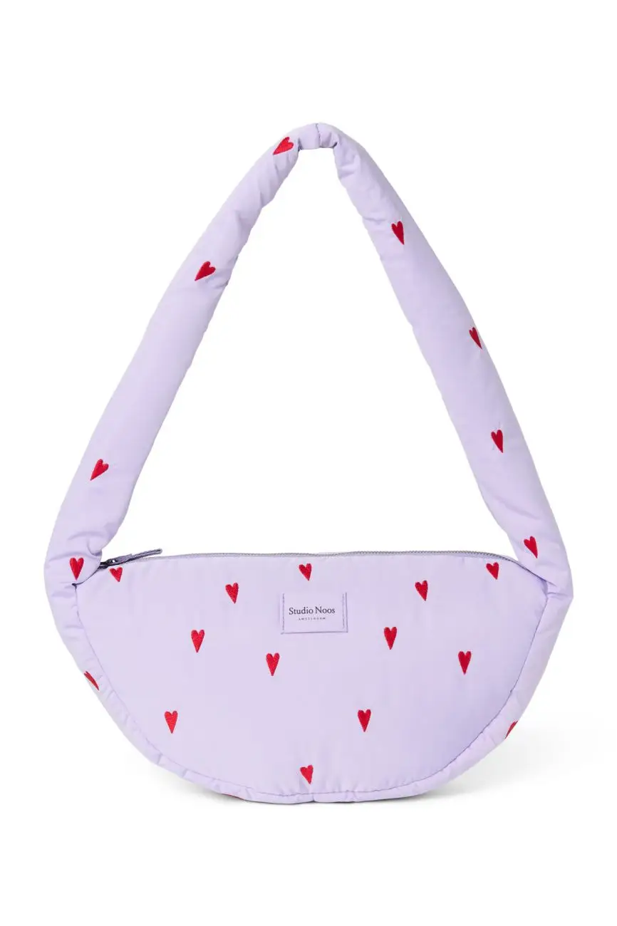 STUDIO NOOS - Puffy Mini Cross Body Bag | Purple Hearts