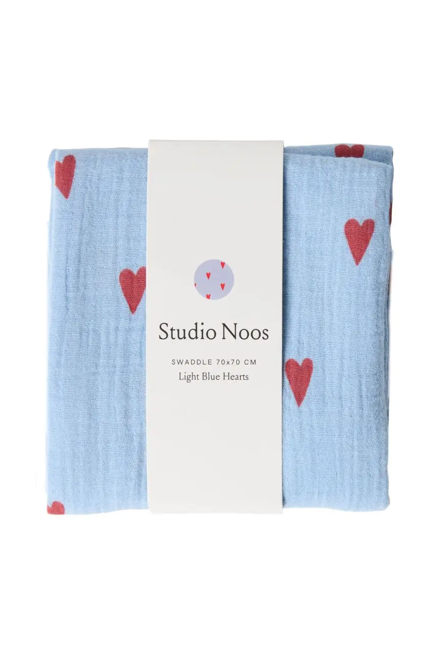 STUDIO NOOS - SWADDLE ZAVINOVAČKA Print Medium Blue Hearts