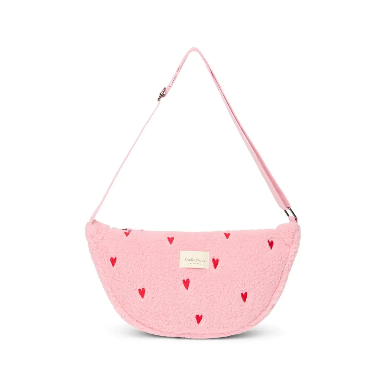 STUDIO NOOS - Teddy Hearts Adult FANNY kabelka Light Pink Hearts