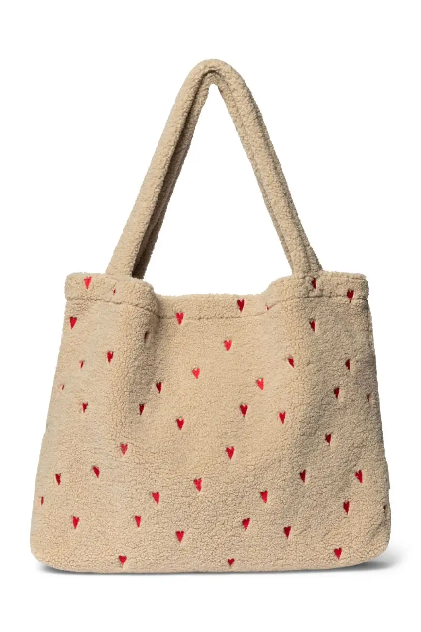STUDIO NOOS - Teddy Hearts MOM BAG Ecru Hearts