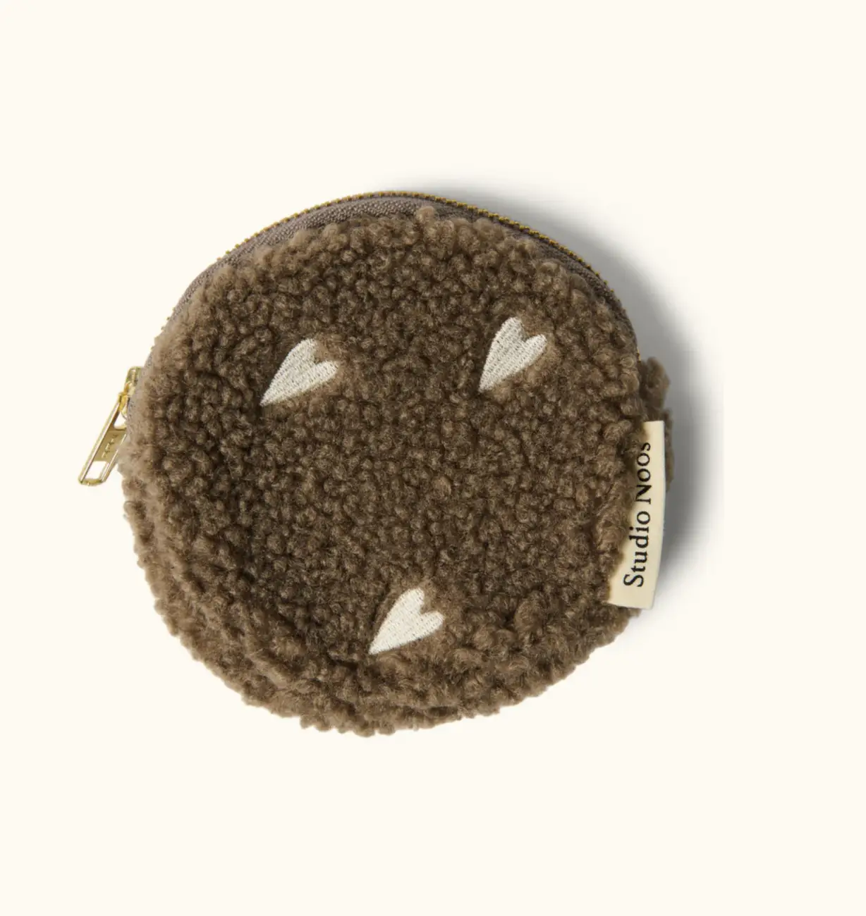 STUDIO NOOS - Teddy Hearts WALLET - PEŇAŽENKA Brown Hearts