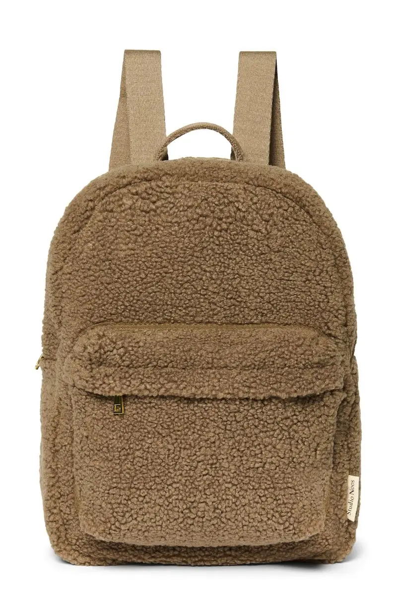 STUDIO NOOS - Teddy Midi BACKPACK - batôžtek s predným vreckom Brown