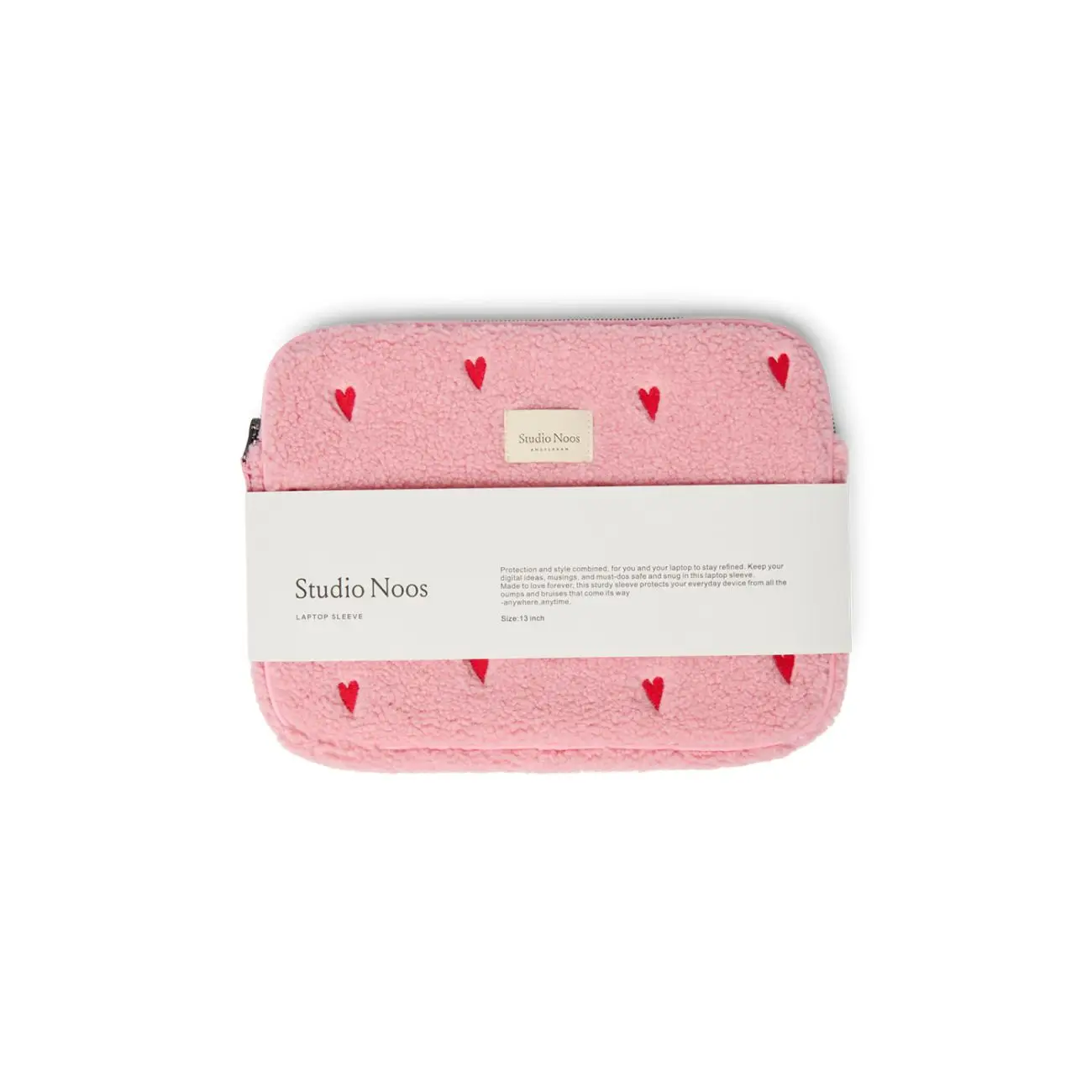 STUDIO NOOS - Teddy OBAL na Laptop 13´ Light Pink Hearts