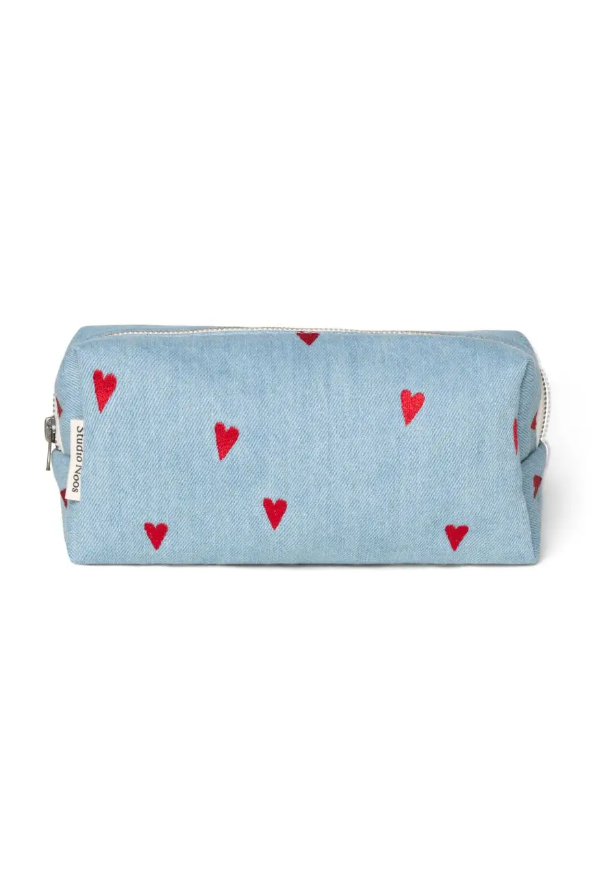 STUDIO NOOSE - Denim POUCH - kabelka Blue Hearts