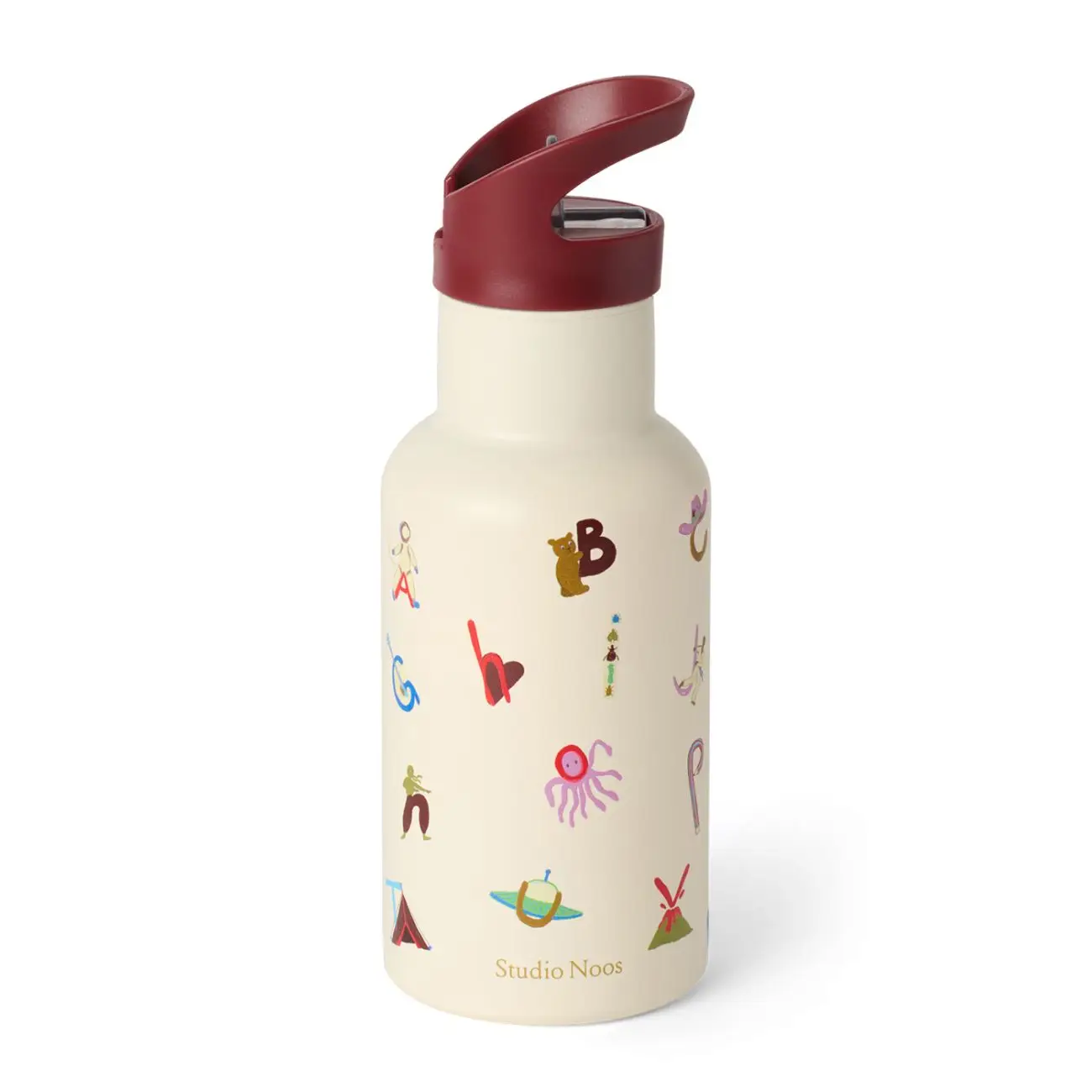 Studio Noos Nerezová Fľaša  na nápoj Small 350ml Abeceda