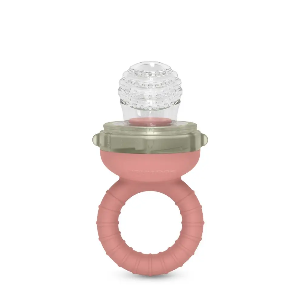 SUAVINEX BEZPEČNOSTNÉ kŕmidlo na ovocie COLOUR ESSENCE - RUŽOVÉ