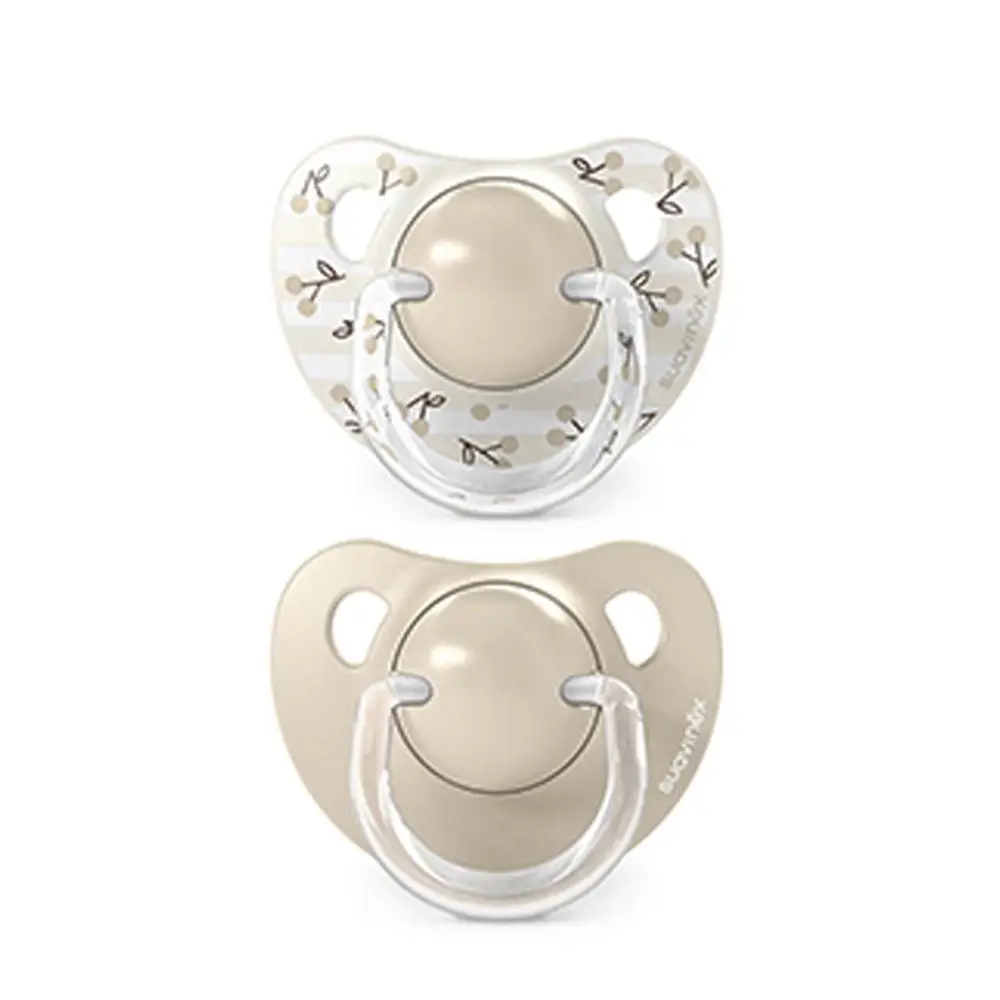 SUAVINEX Cumlík anatomický silikon +18 m 2 ks BIRDIES - krémový