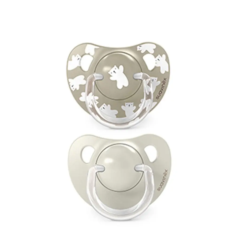 SUAVINEX Cumlík anatomický silikon +18 m 2 ks WILD & FREE - krémový