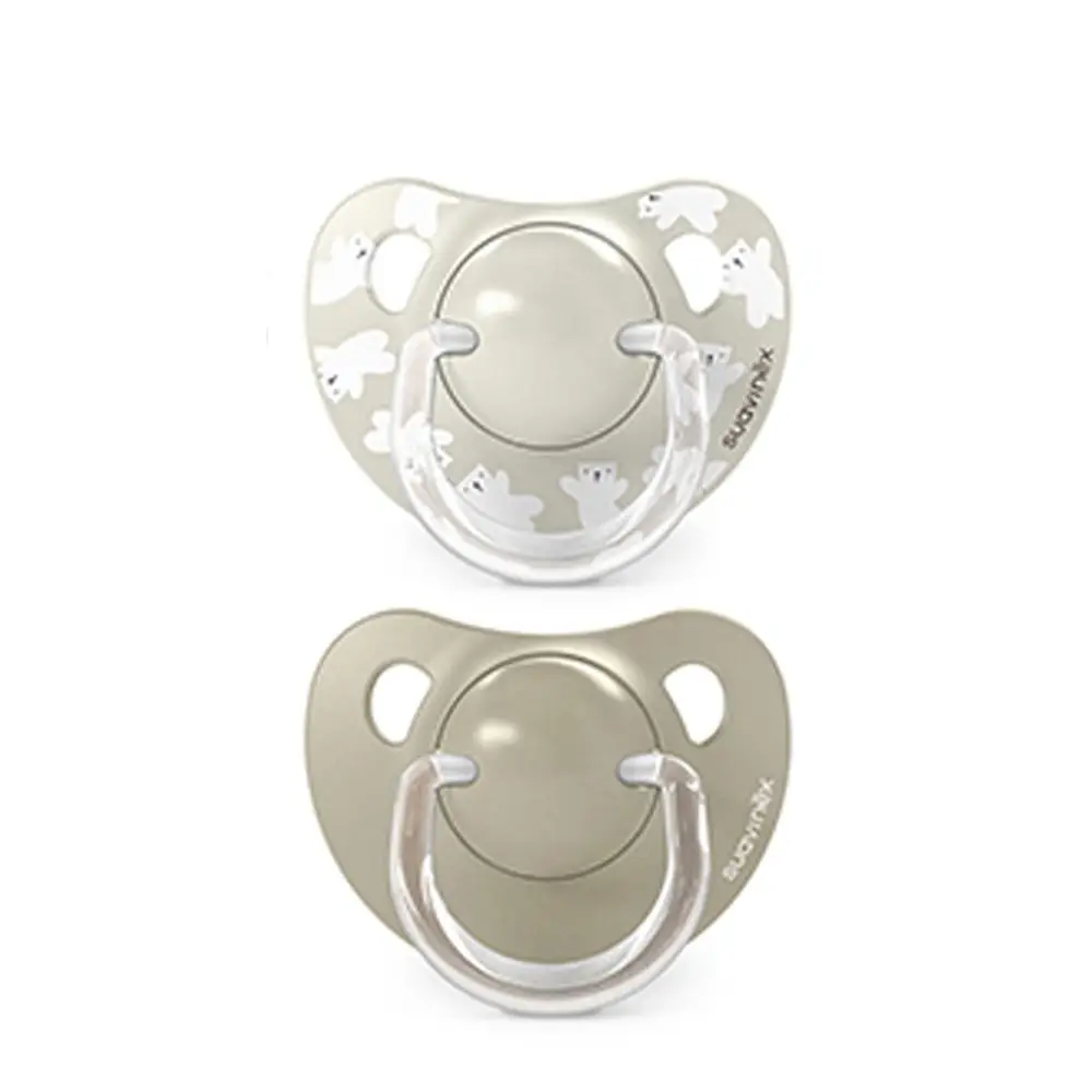 SUAVINEX Cumlík anatomický silikon 6/18 m 2 ks WILD & FREE - krémový