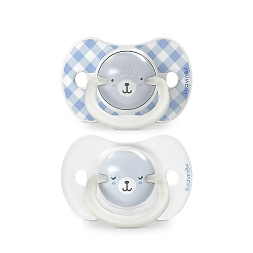 SUAVINEX Cumlík DEŇ&NOC fyziologický silikón WILD @ FREE 0-6 m - 2ks - modré