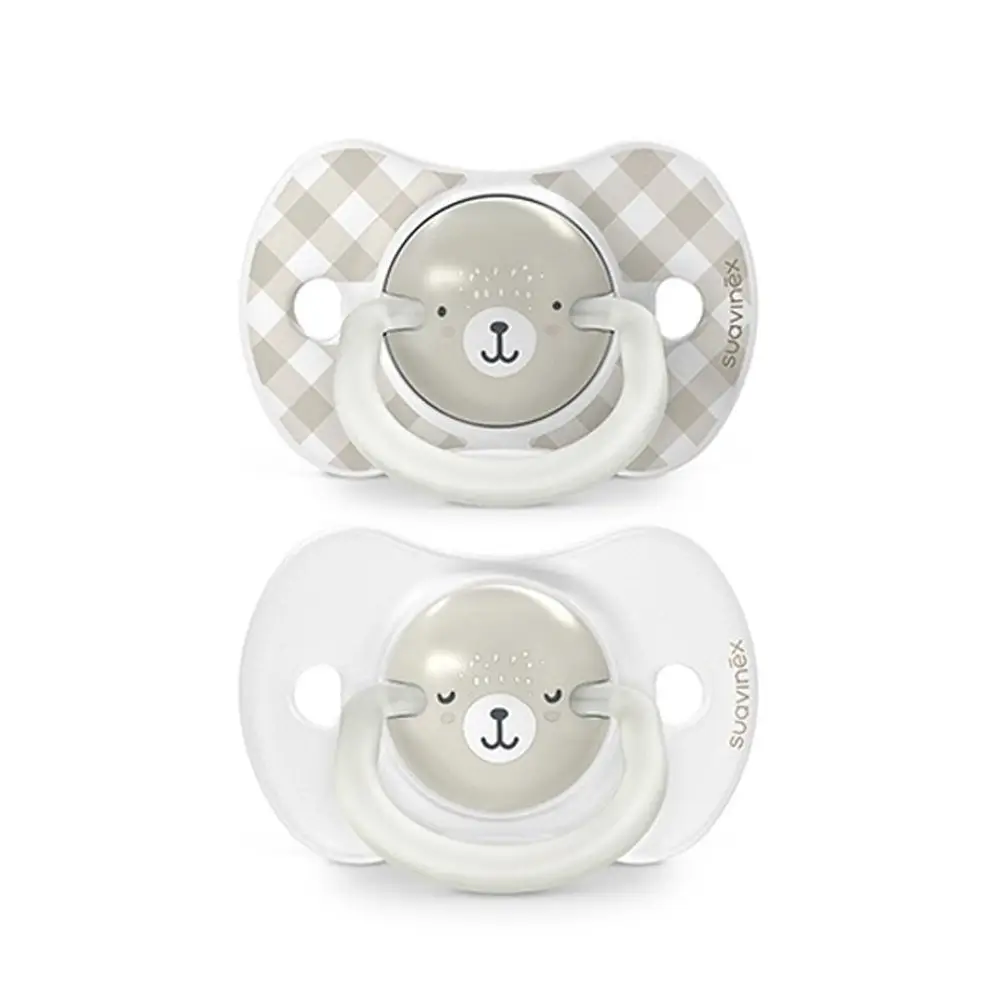 SUAVINEX Cumlík DEŇ&NOC fyziologický silikón WILD @ FREE 0-6 m - 2ks - sivé