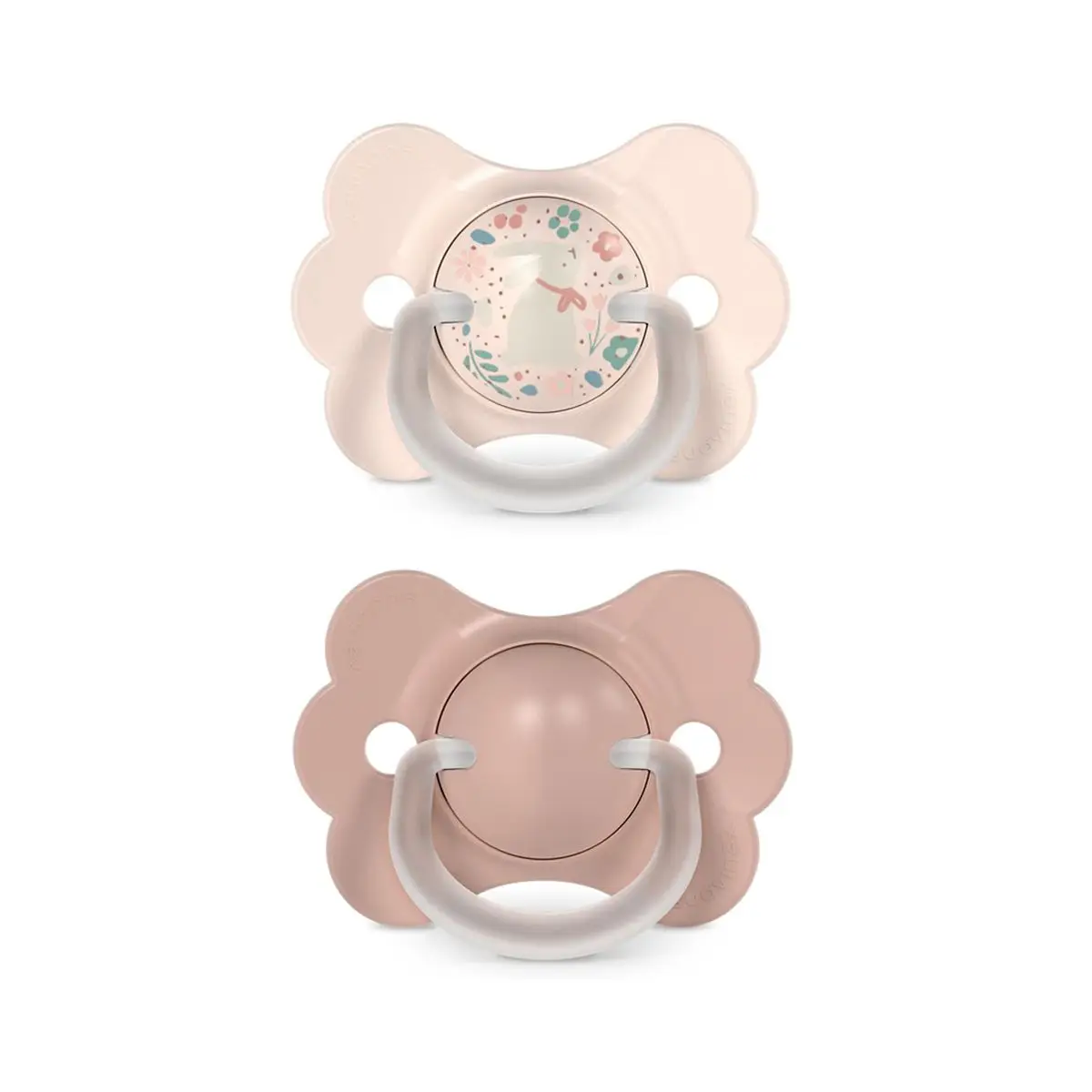 SUAVINEX Cumlík SX PRO fyziologický 2 KS WONDERLAND NEW 0/6m - ružový králik + ružový