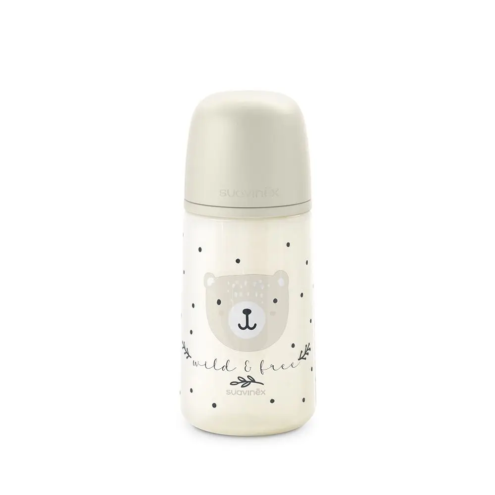 SUAVINEX Dojčenská fľaša 270 ml M WILD & FREE - krémová