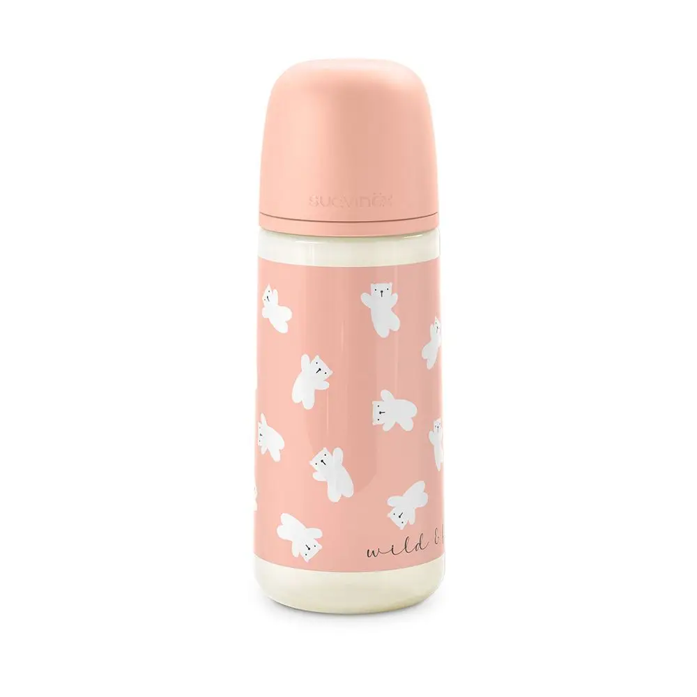 SUAVINEX Dojčenská fľaša 360 ml L WILD & FREE - ružová
