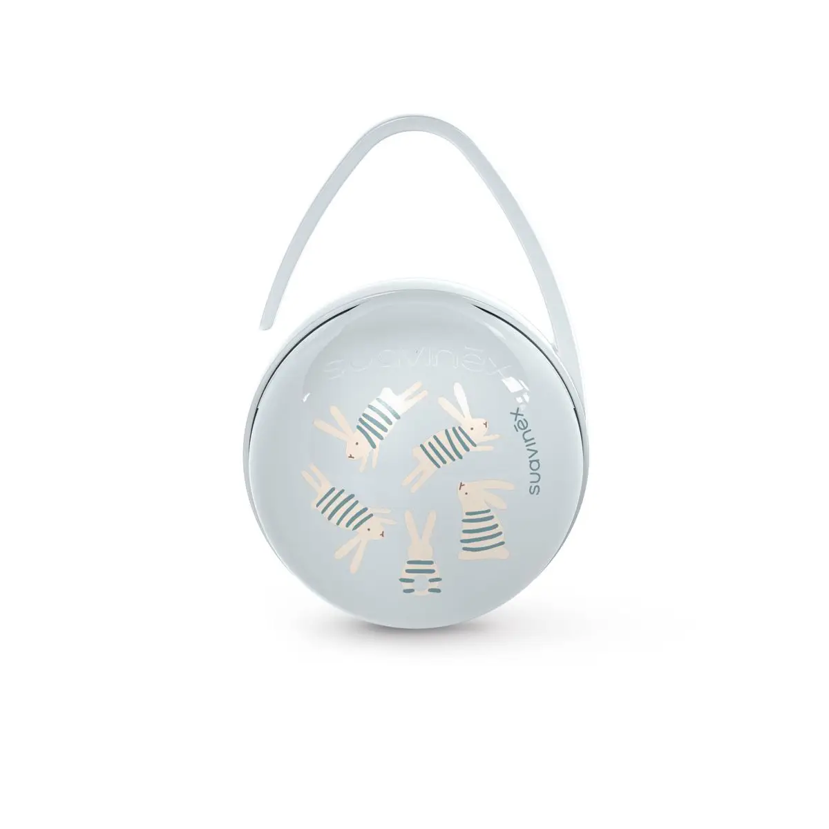 SUAVINEX DUO krabička na cumlíky WONDERLAND NEW - modrý králik