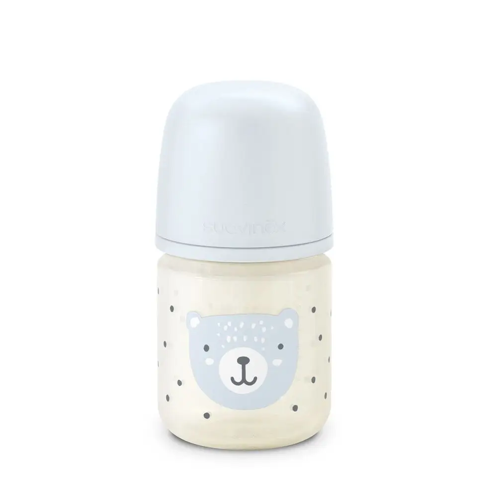 SUAVINEX Fľaša SKLO WILD & FREE 120 ml fyziologická SX PRO +0 SF - modrá