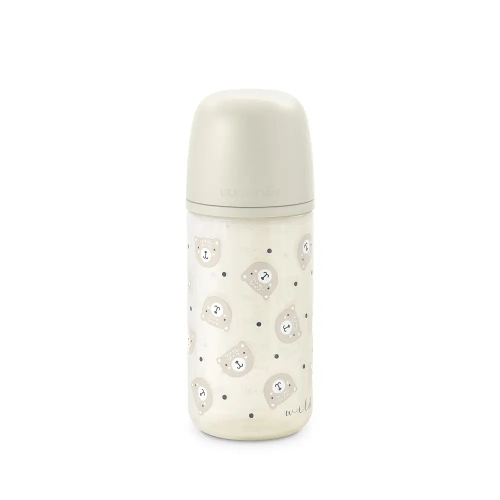 SUAVINEX Fľaša sklo WILD & FREE 240 ml fyziologická SX PRO +0 SF - krémová