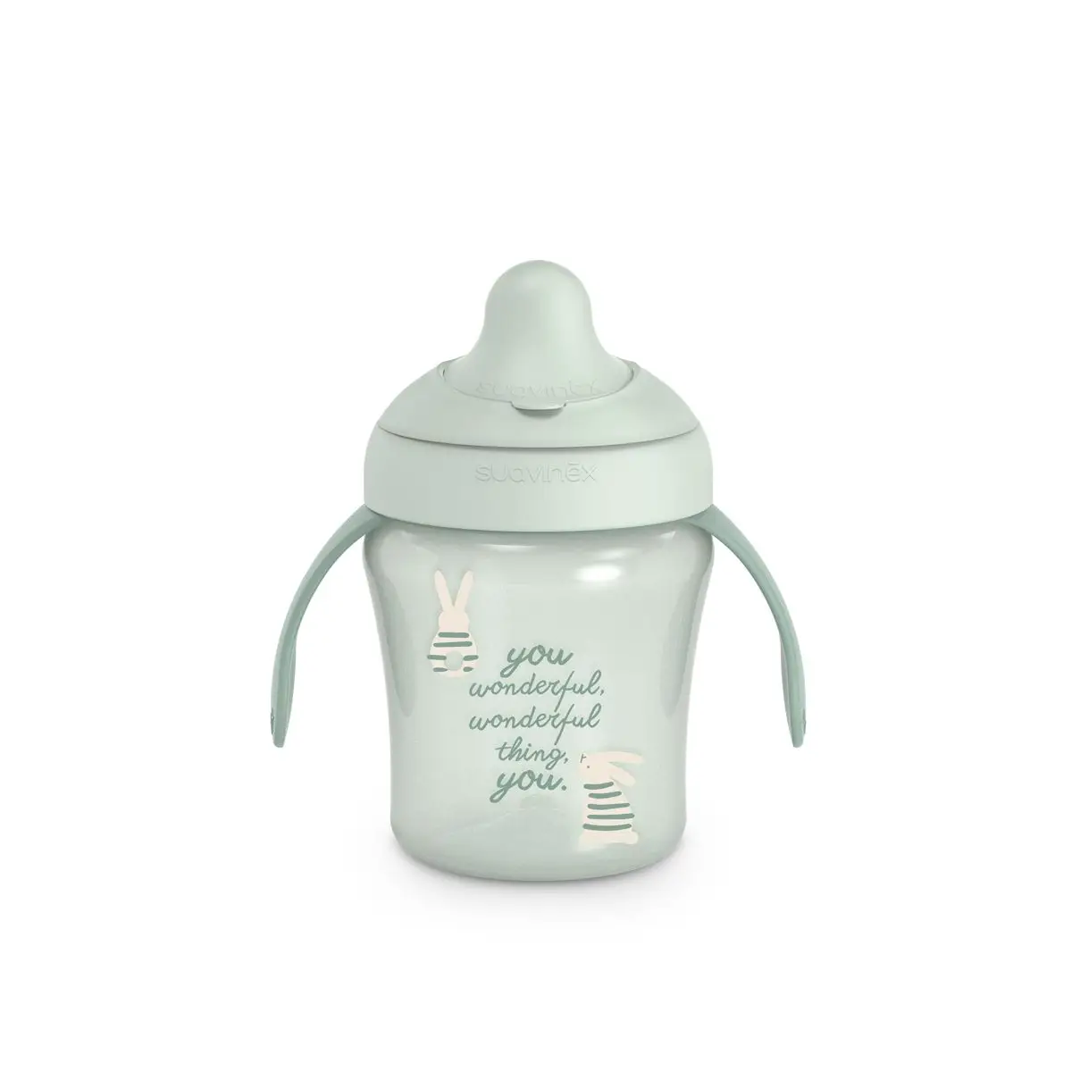 SUAVINEX Nerozlievací hrnček WONDERLAND NEW 200 ml - zelený