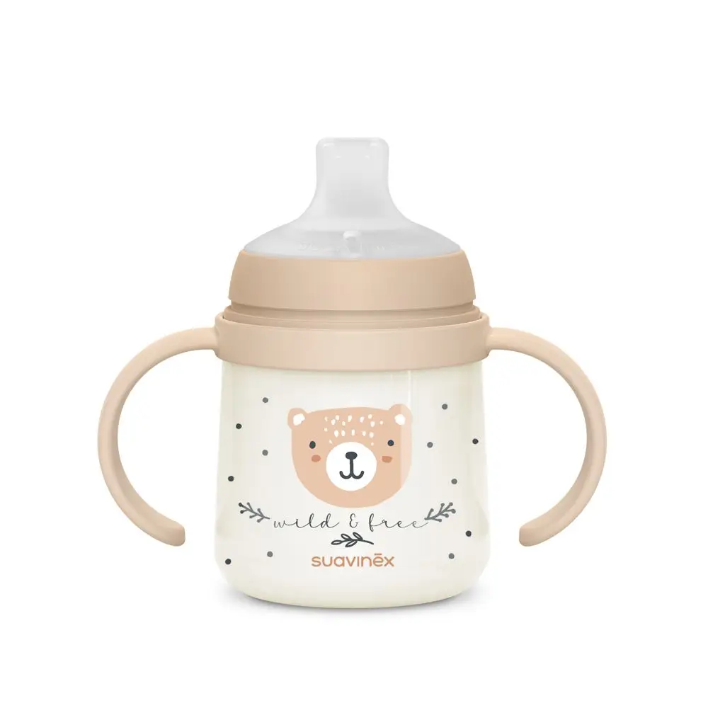 SUAVINEX Prvá fľaša WILD & FREE 150 ml - hnedá