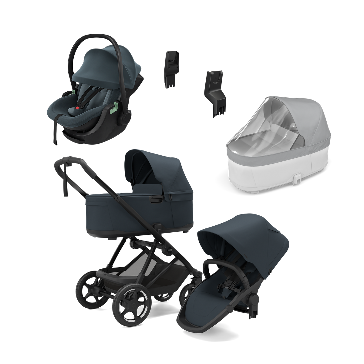THULE Charm 2v1 Darkest Blue + autosedačka THULE MAPLE