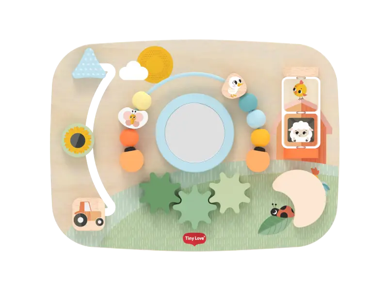Tiny Love Pult s aktivitami drevený Farmers Funday