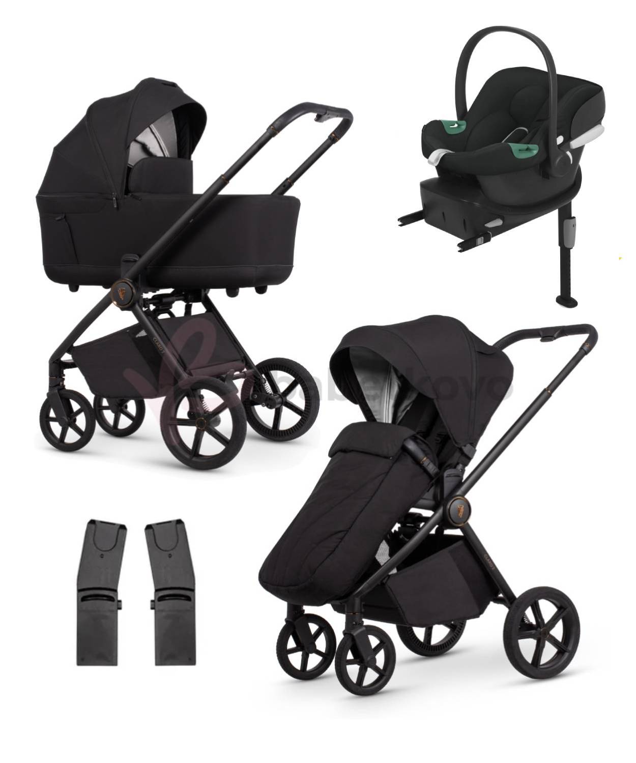 VENICCI CLARO 2 Noir + Autosedačka Cybex Aton B2