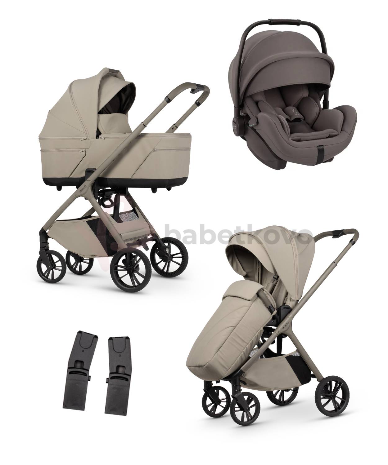 VENICCI TILA Latte + Autosedačka Nuna Arra Flex