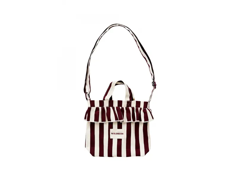 WILDRIDE Taška mini cez rameno  Bordeaux Stripe