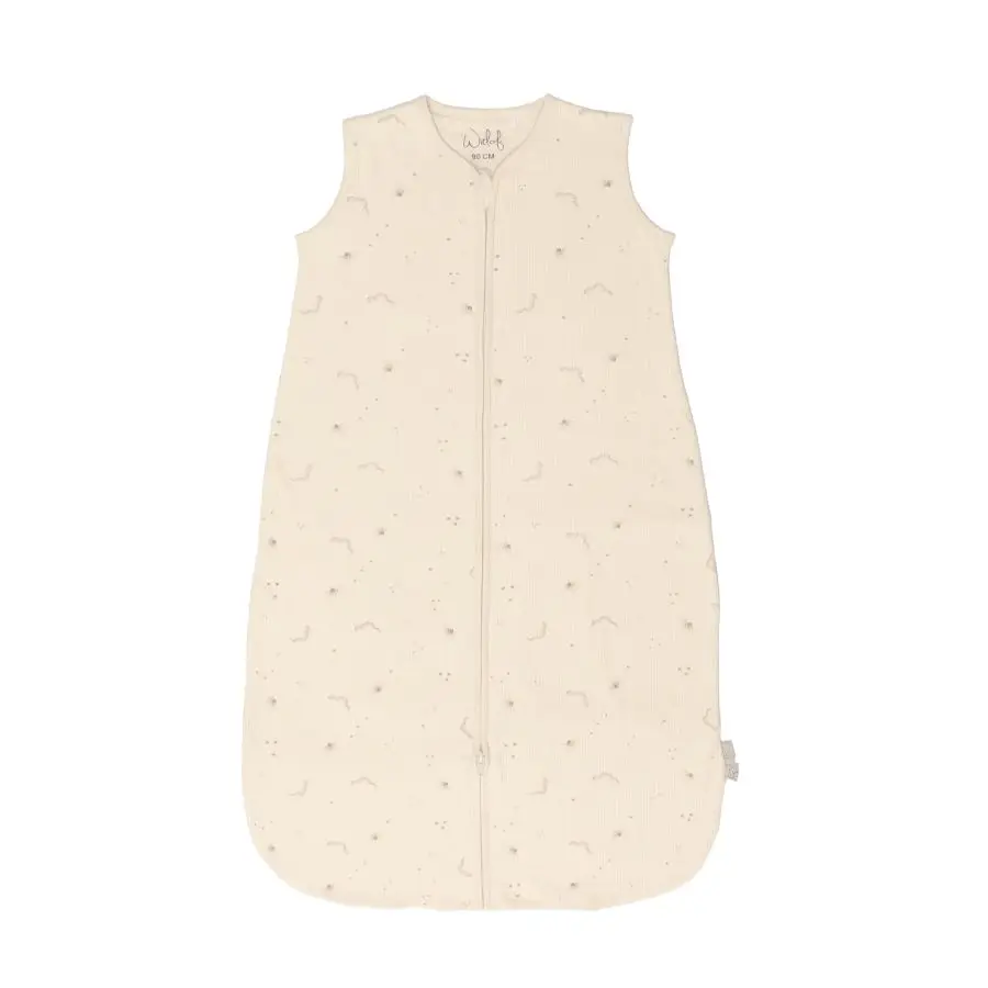 Witlof for kids letný spací vak z džerseja 70 cm Galaxy Dreams Taupe