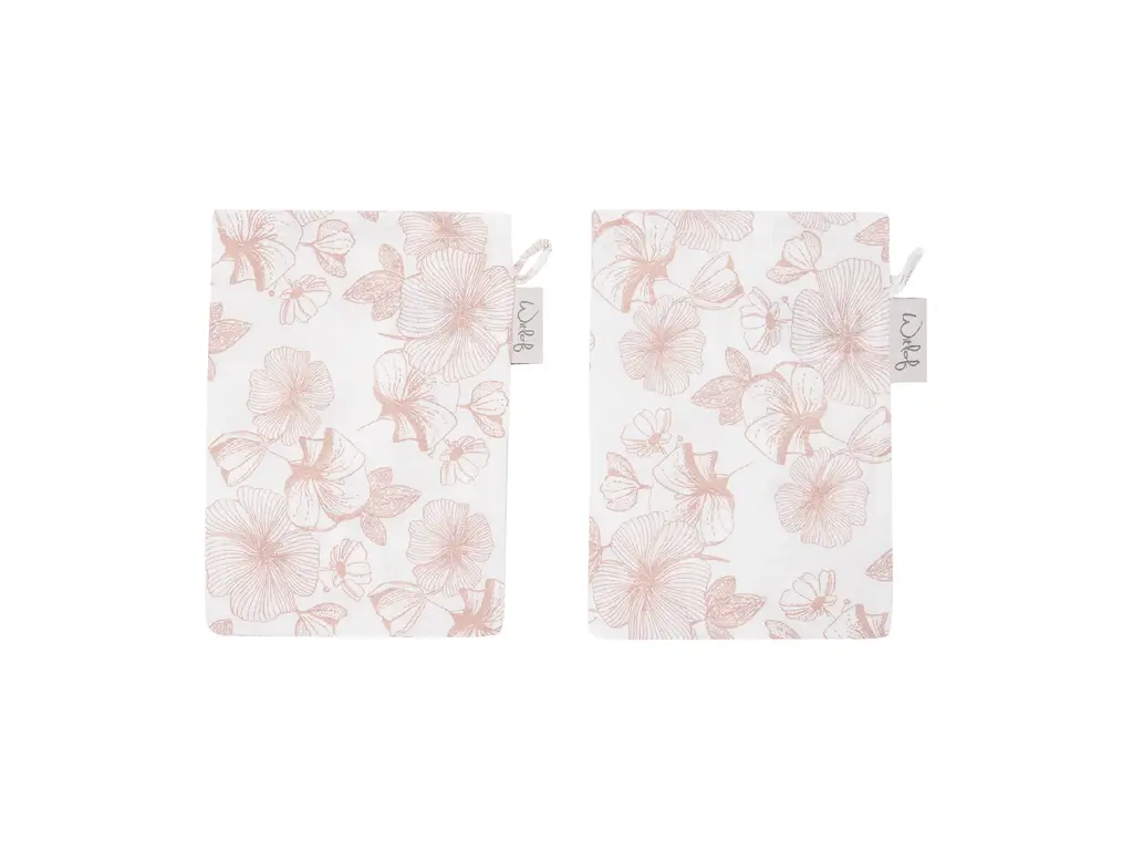 Witlof for Kids mušelinové žínky 2 ks Flower Powder