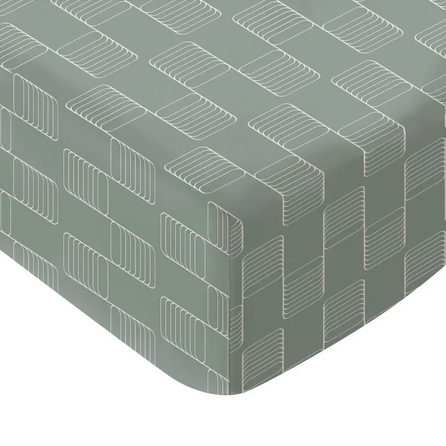 Witlof for kids napínacie prestieradlo 40 x 80 cm Sticky Stripes Green