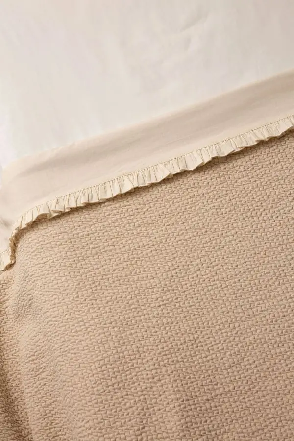 Witlof for kids prestieradlo s volánom Tuck-inn 60 x 120 cm Off White