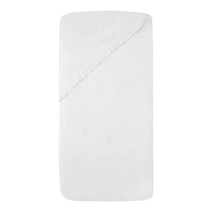 Witlof for Kids Prestieradlo s volánom Tuck-inn 60 x 120 cm White