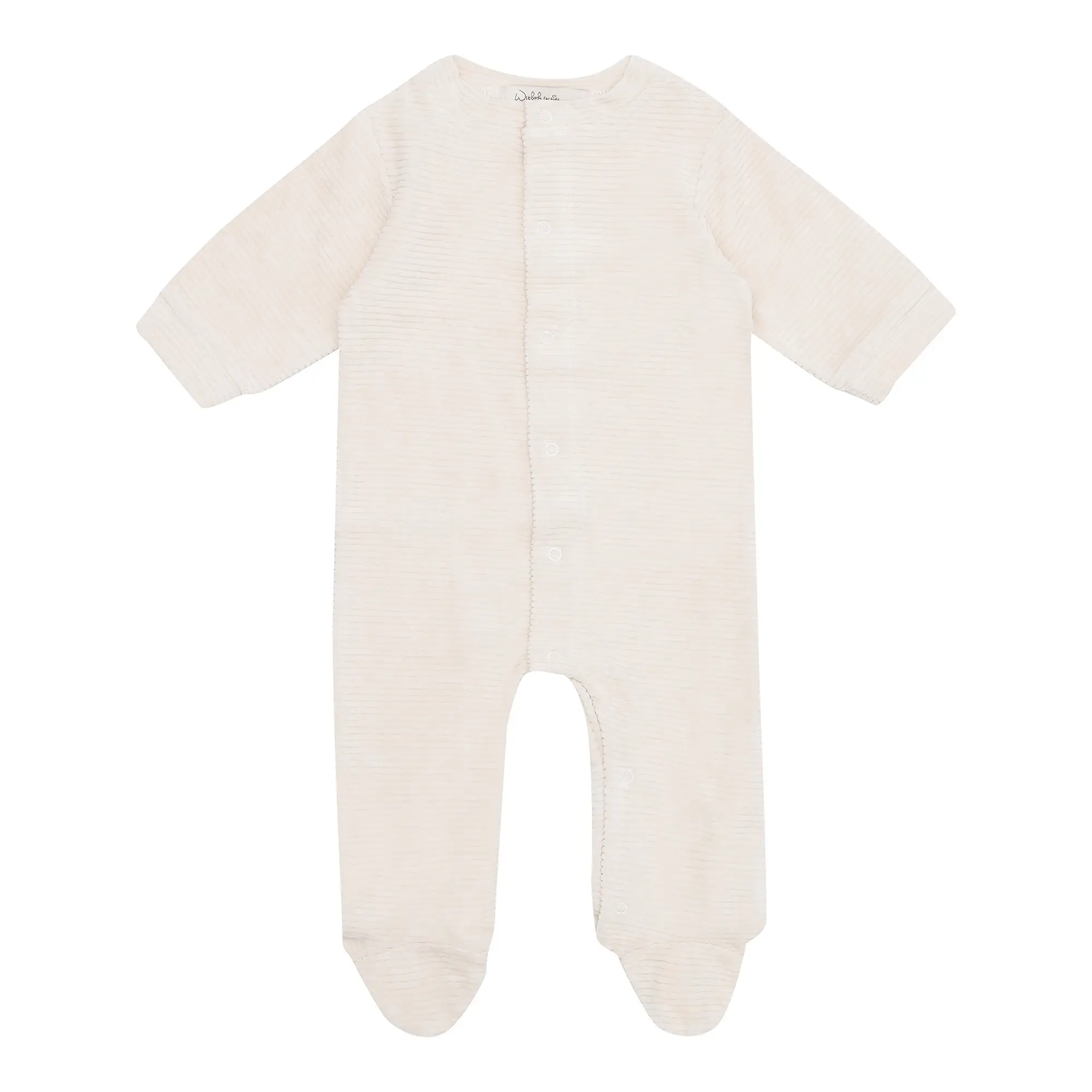 Witlof for Kids Rebrované dupačky 62/68 Soft sand velvet rib