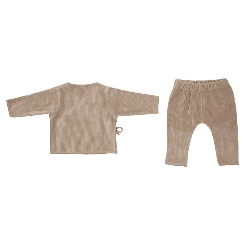 Witlof for kids set oblečenie 62/68 Urban Taupe velvet rib