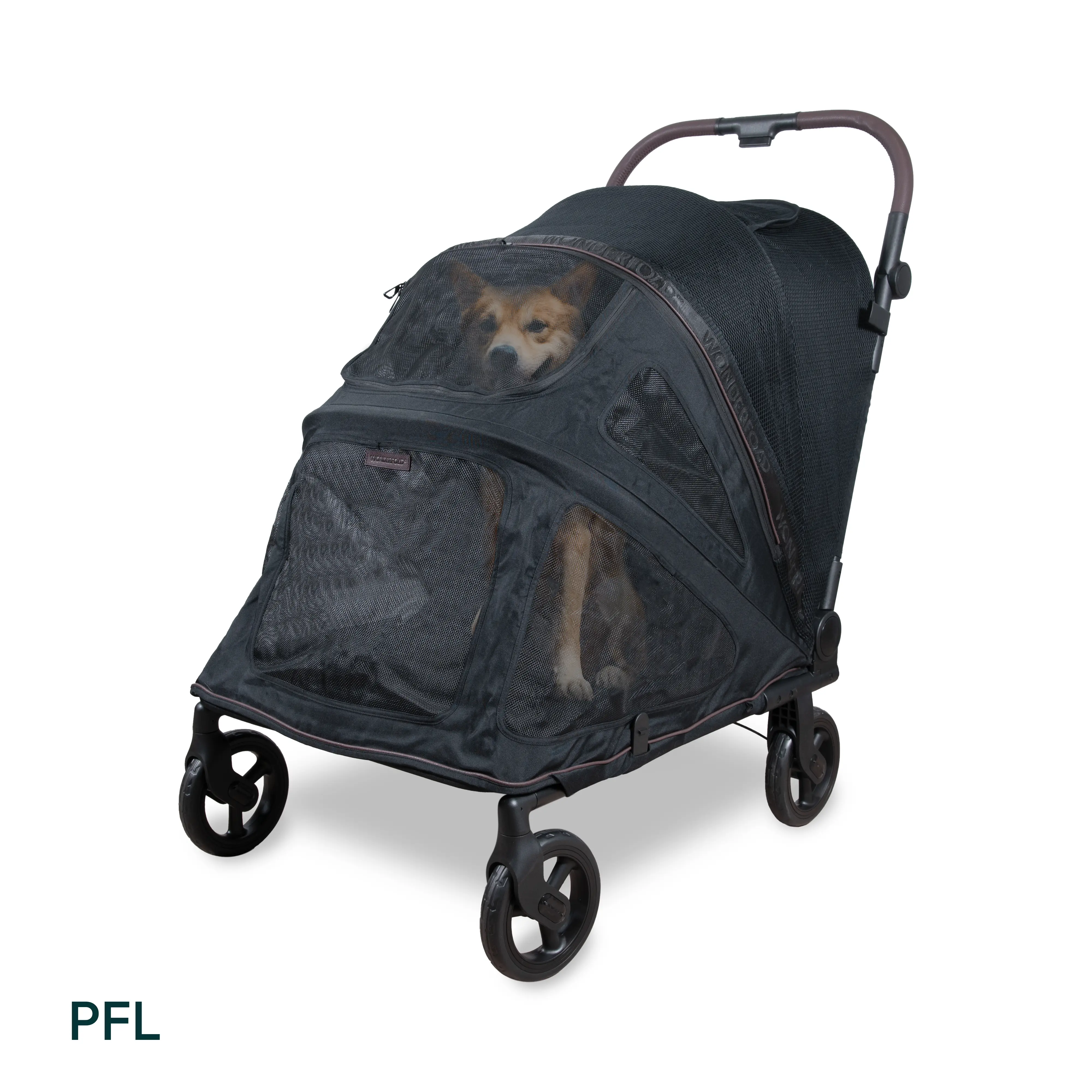 Wonderfold Pet Kočík PFL pre psy do 45kg, black