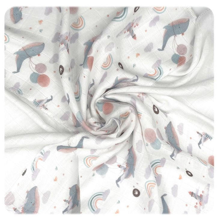 XKKO BMB Bambusové obrúsky 30x30 Digi - Sky Whale MIX