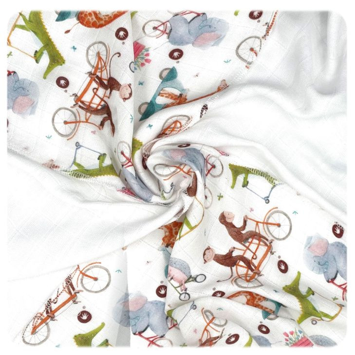 XKKO BMB Bambusové obrúsky 30x30 Digi - ZOO on the Road MIX