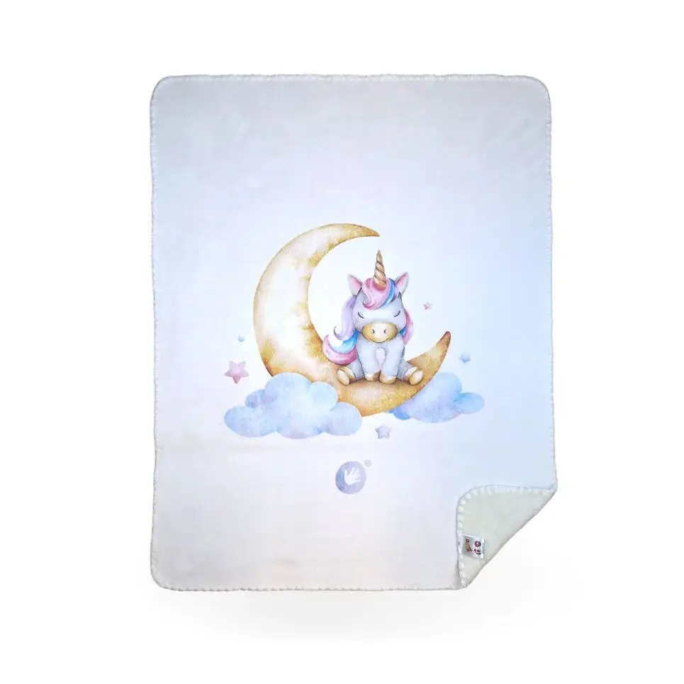 XKKO LUX Španielska detská deka 75x100 - Moon Unicorn