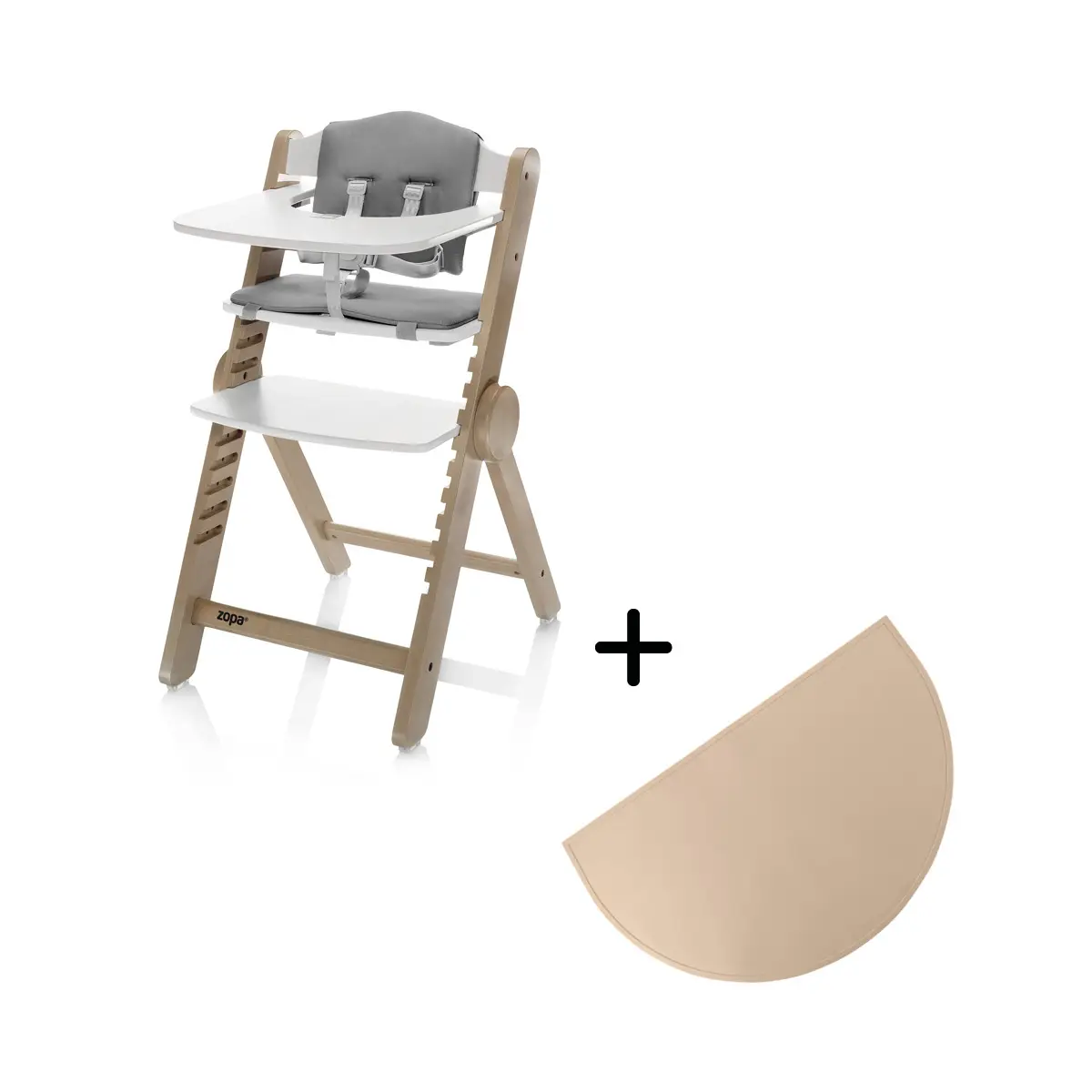 Zopa Drevená jedálenská stolička Clipp & Clapp + darček, Nature