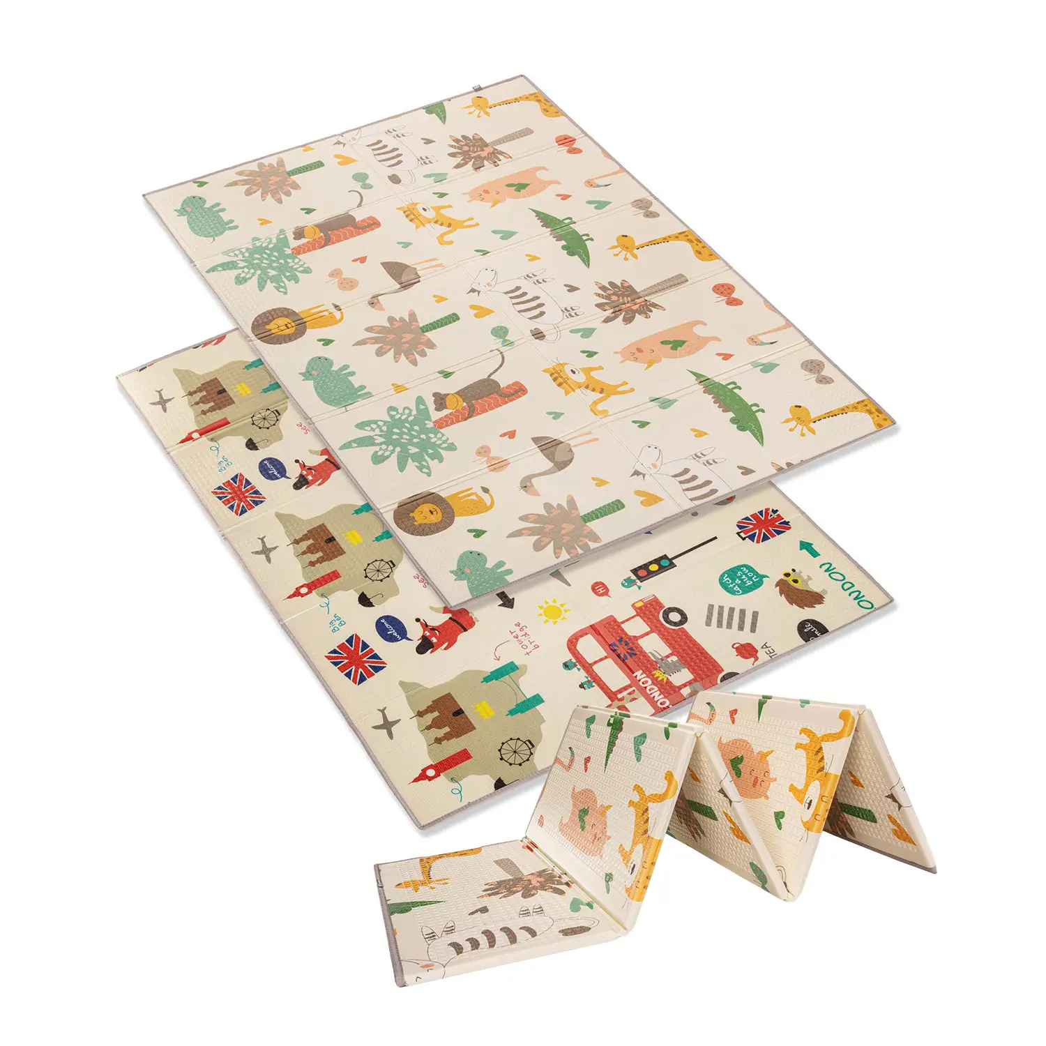 Zopa Multifunkční pěnová skládací podložka oboustranná 200x150, Savana