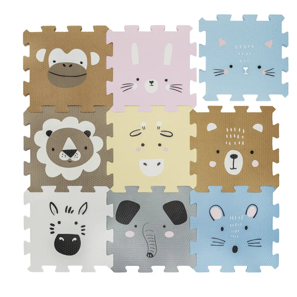 Zopa Penová podložka Puzzle 30x30 cm 9ks, Animals