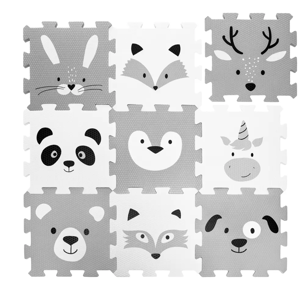 Zopa Penová podložka Puzzle 30x30 cm 9ks, Forest