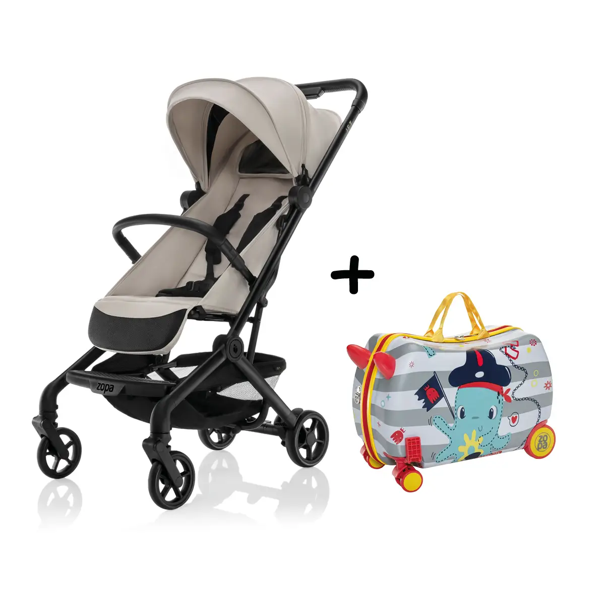 Zopa Športový kočík Jet + kufrík Pack&Ride ZDARMA, Ivory Beige