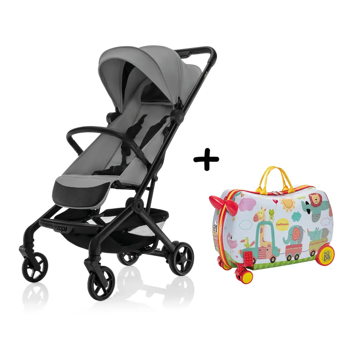 Zopa Športový kočík Jet + kufrík Pack&Ride ZDARMA, Shade Grey